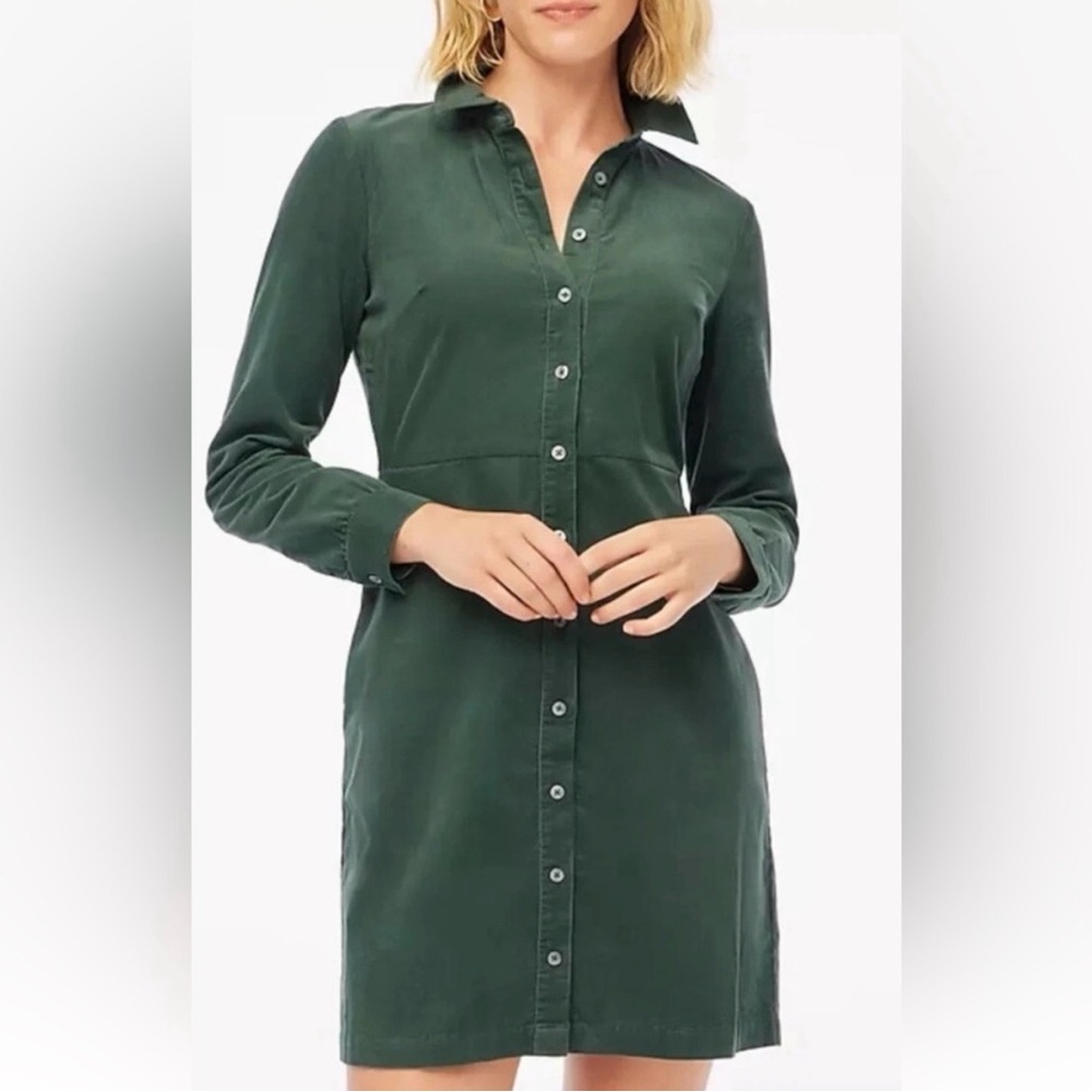 J.Crew Corduroy Button Front Shirt Dress, size 4